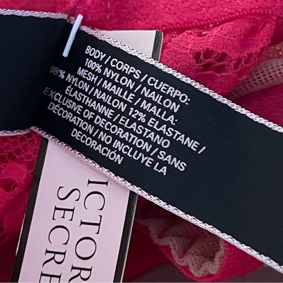 New! Victoria's Secret Pink Lace Lingerie Garter Bustier Corset Bra 35724 - Picture 11 of 11